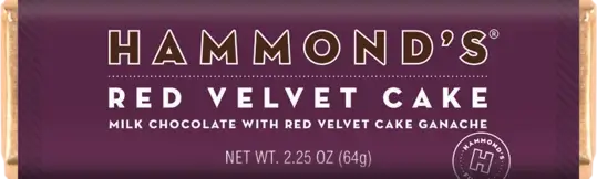 Hammond's Red Velvet Cake Milk Chocolate Candy Bar