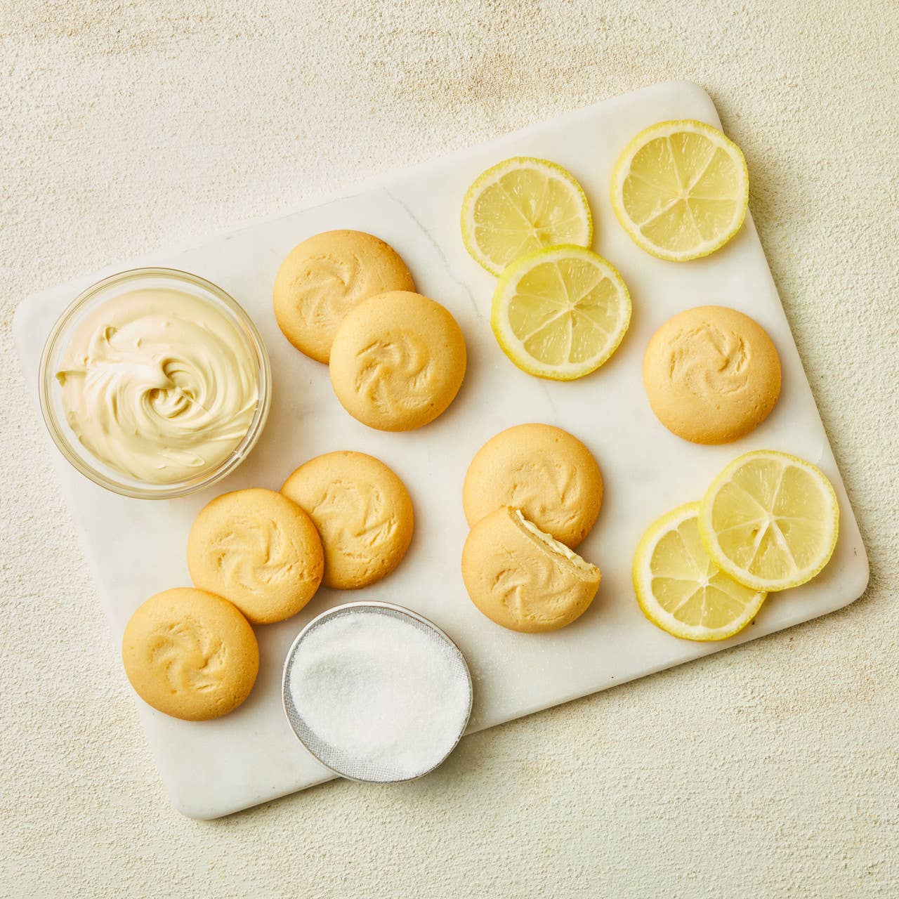Italian Lemon Cream Filled Cookies