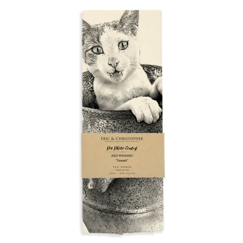 Eric & Christopher Cat Tea Towel - "Tammy"
