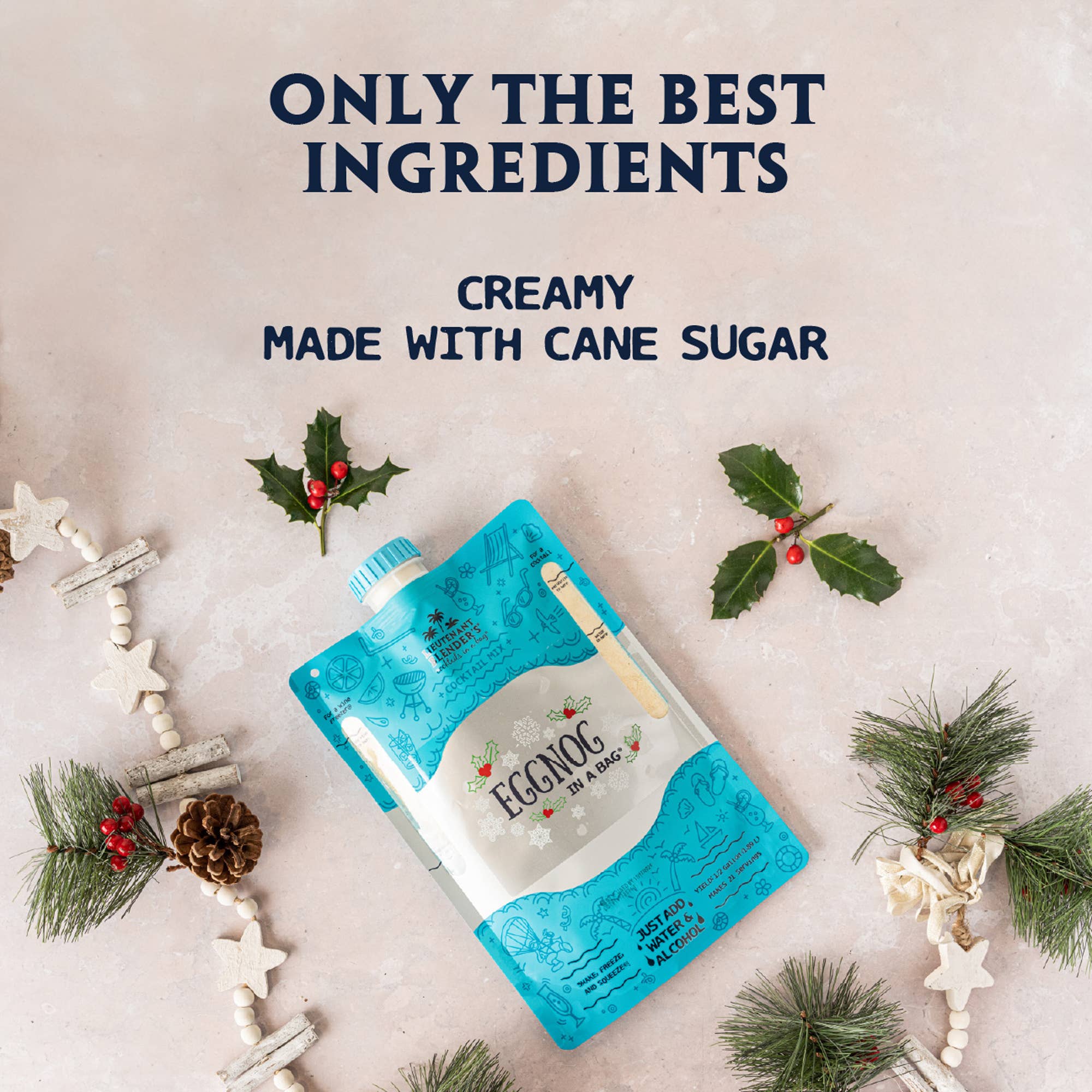 Eggnog in a Bag Cocktail / Mocktail Mixer