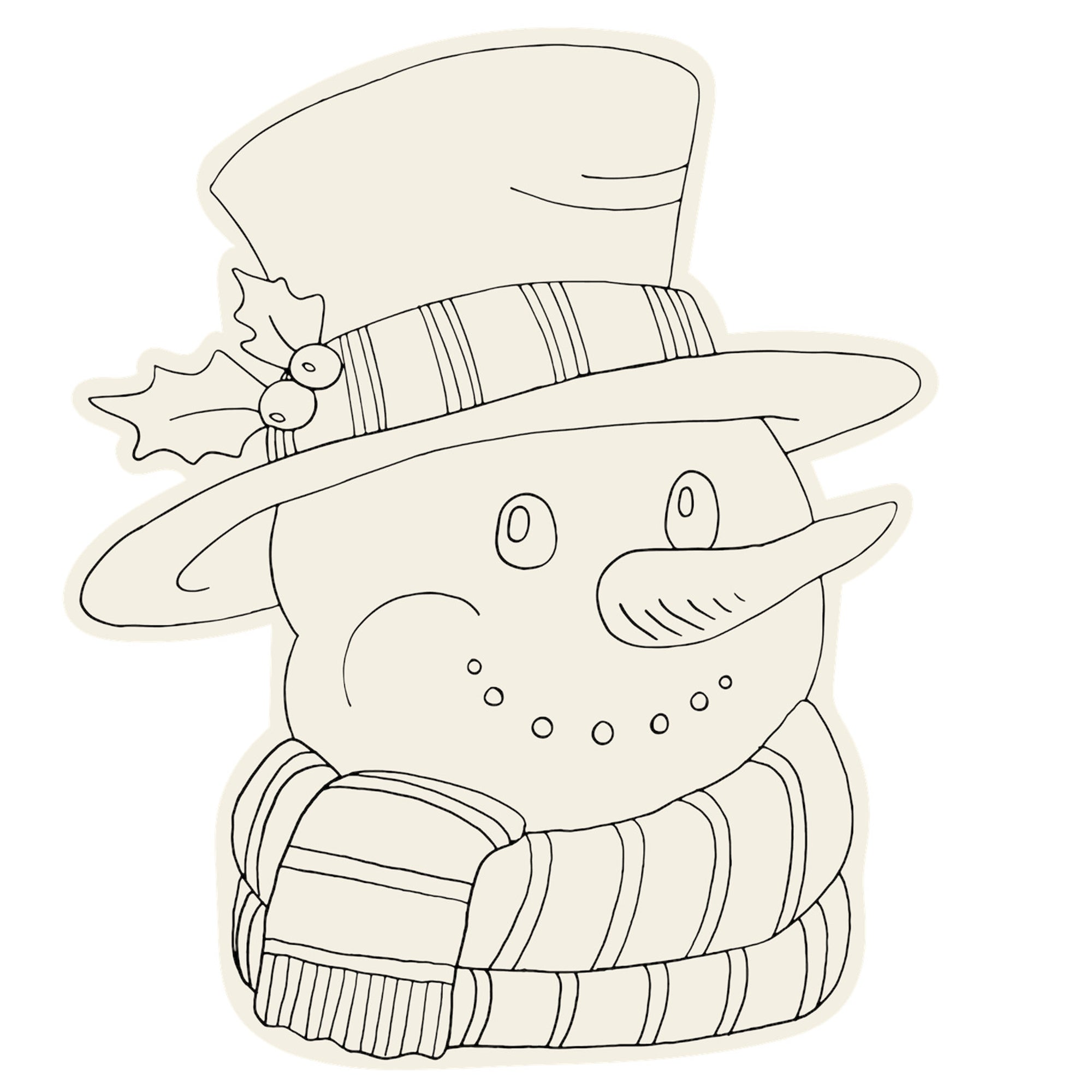 Hester & Cook Die-Cut Snowman Coloring Placemat