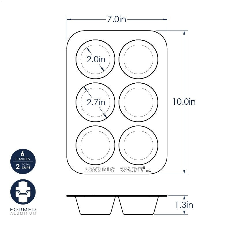 Nordic Ware Compact Ovenware Muffin Pan
