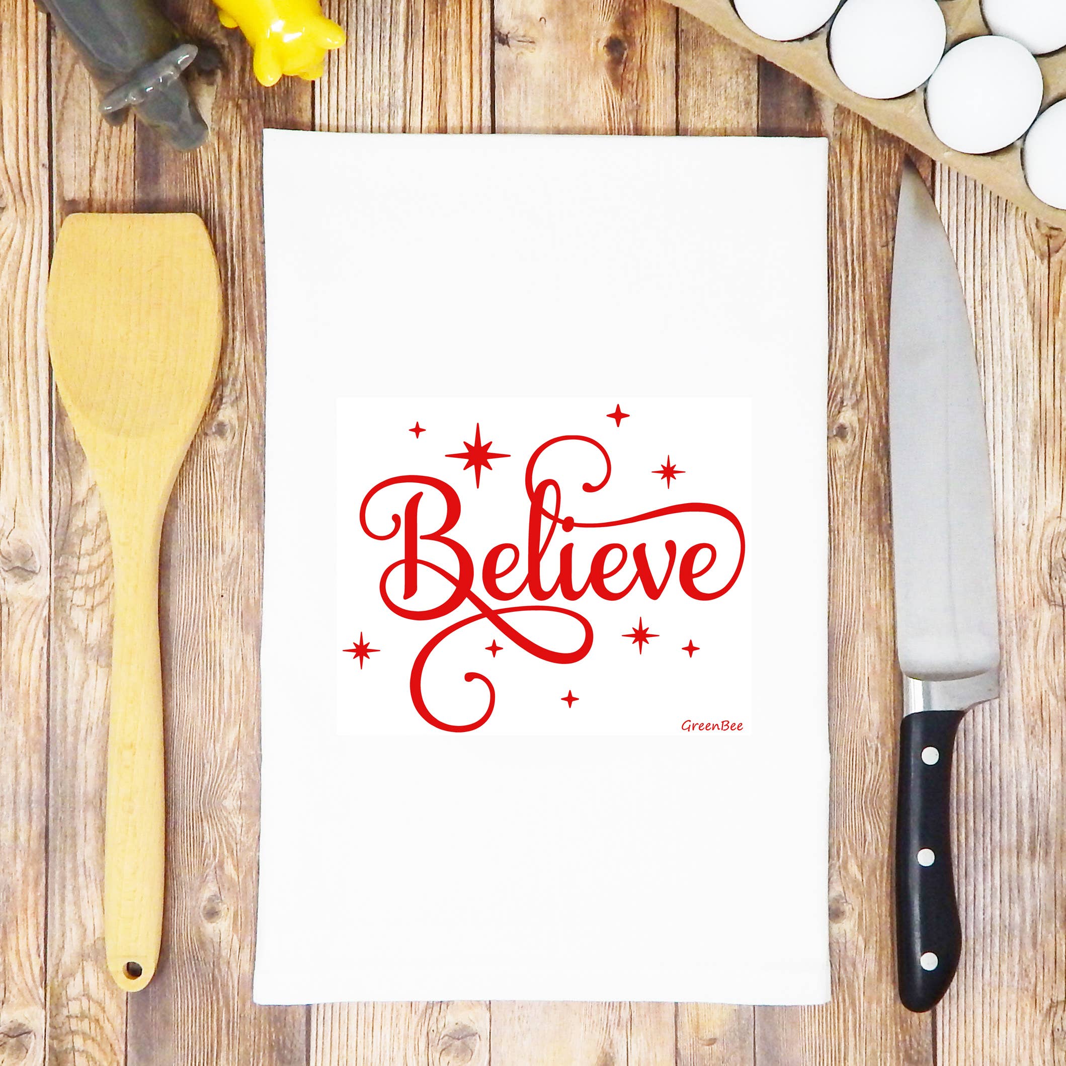 Believe Christmas Tea Towels | Santa Towel