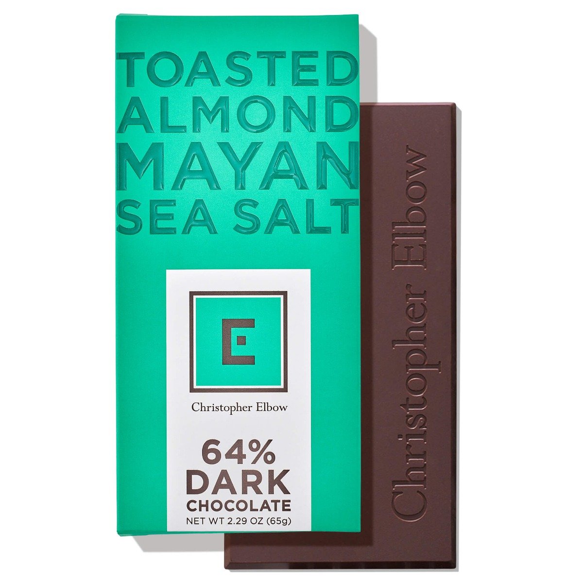 Christopher Elbow Toasted Almond Mayan Sea Salt Dark Chocolate Bar
