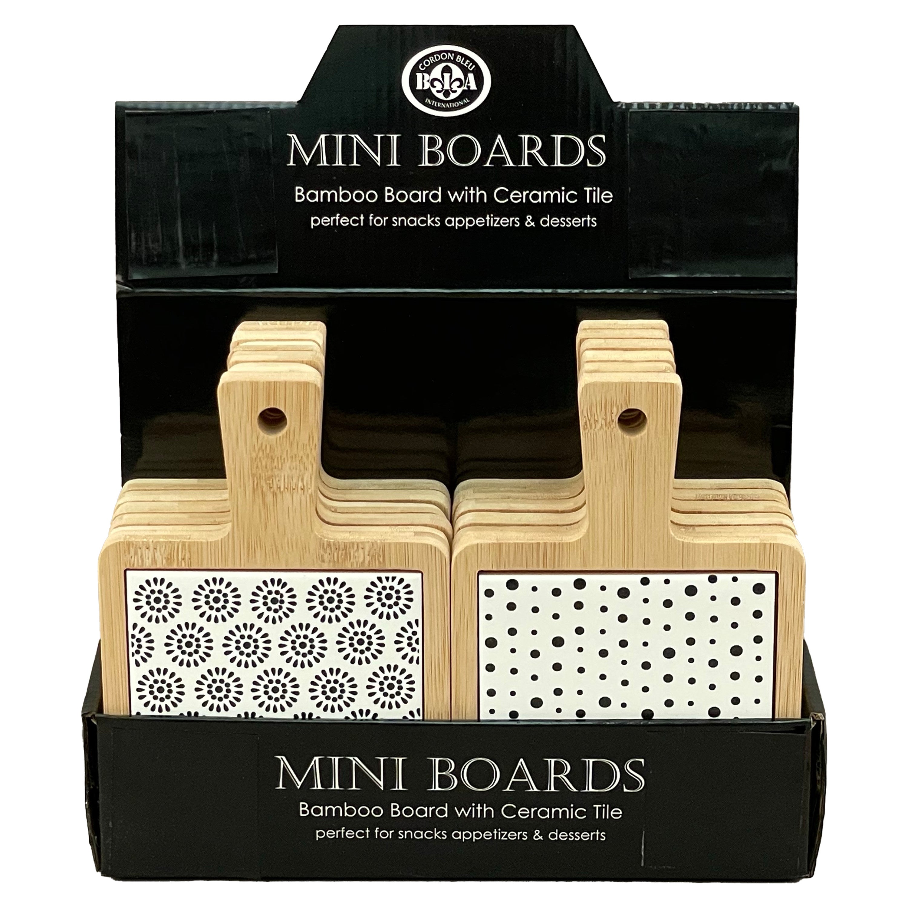 Bamboo & Slate Mini Serving Boards