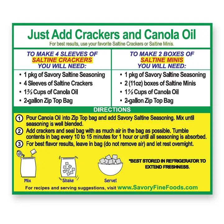 Savory Party Cracker Seasoning - Sour Cream and Onion