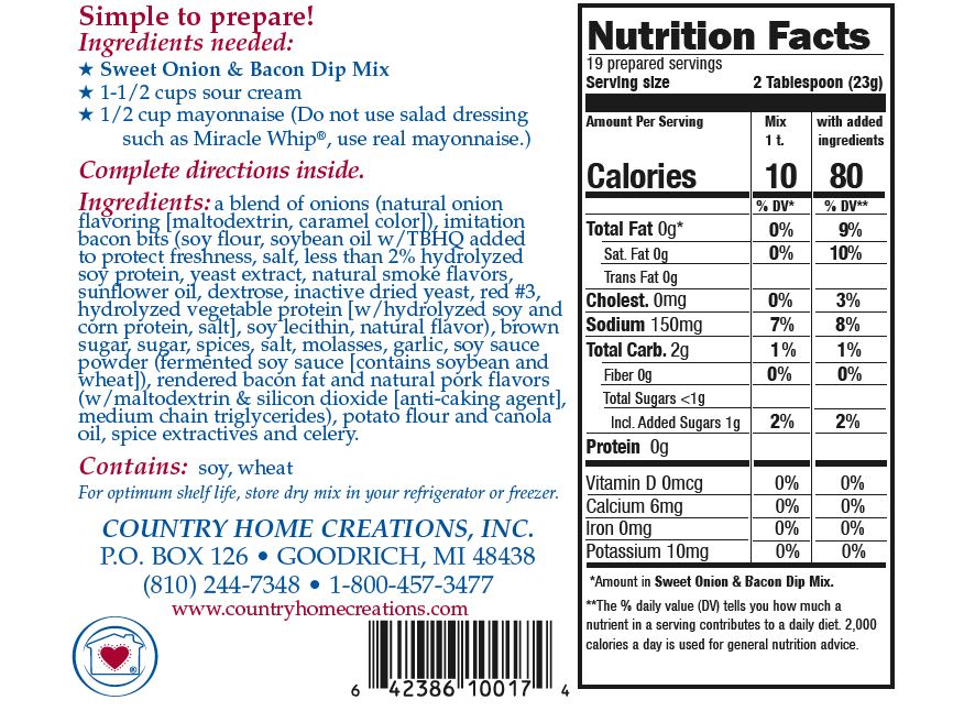 Country Home Creations Sweet Onion & Bacon Dip Mix