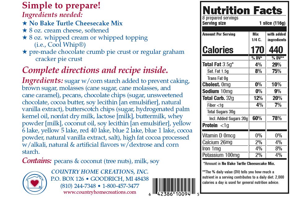Country Home Creations No Bake Turtle Cheesecake