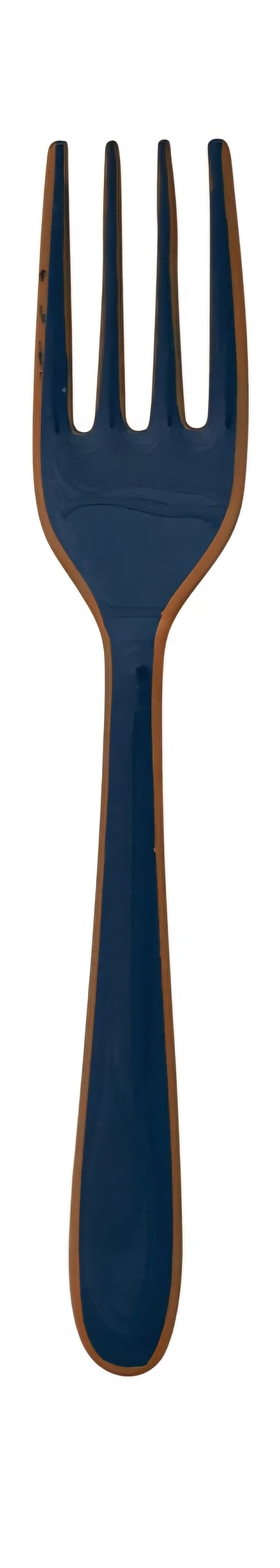 Enameled Stainless Steel Fork with Colored Edge, 3 Colors