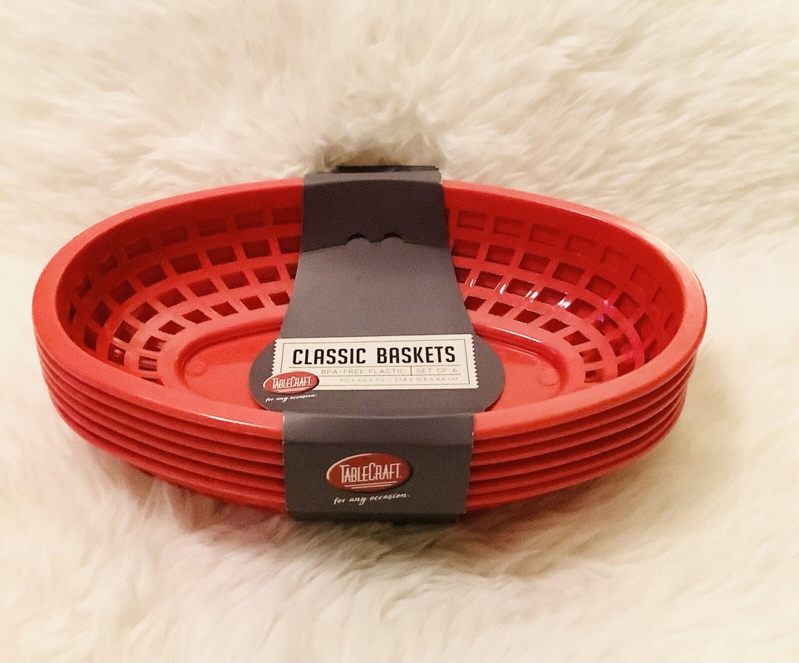 Tablecraft Classis Red Baskets s/6