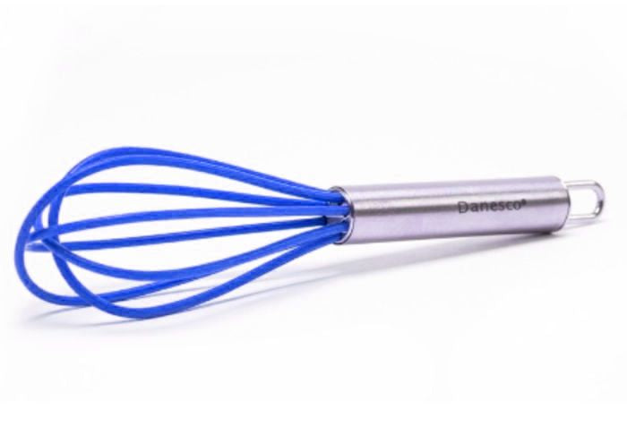 Mini Silicone Whisk, Blue, Sold by at Home
