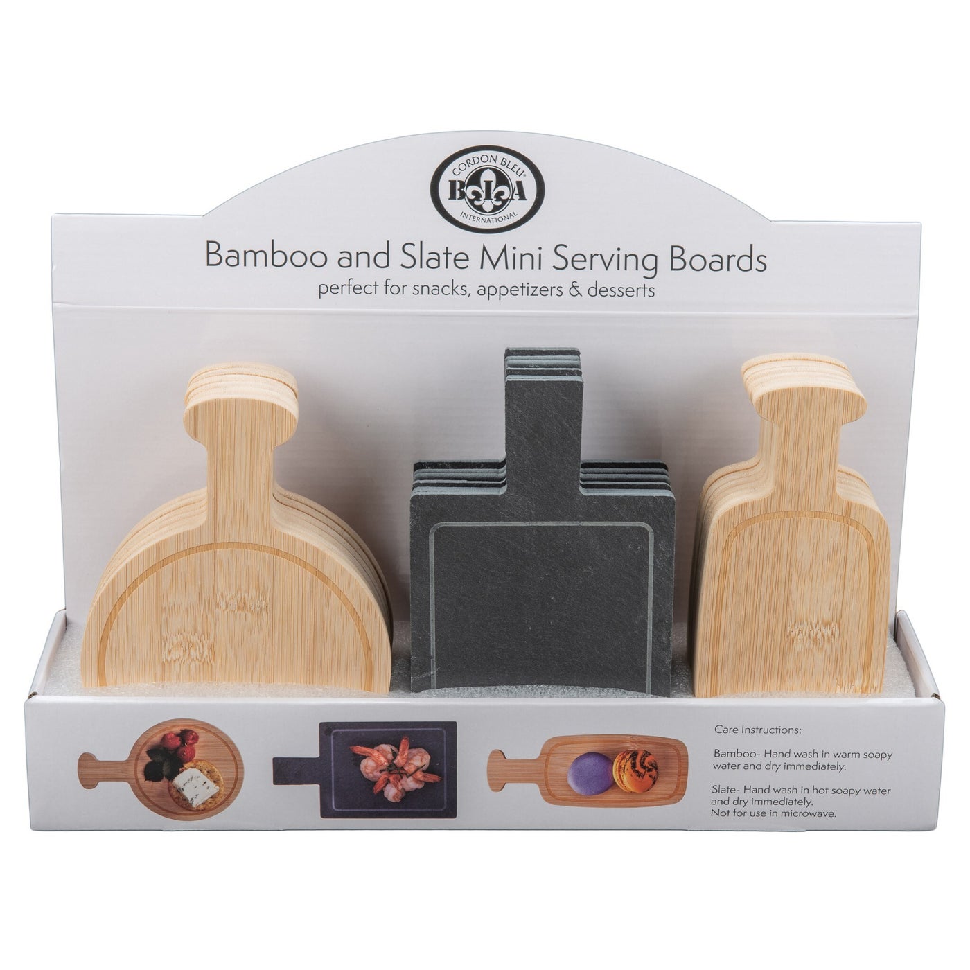 Bamboo & Slate Mini Serving Boards
