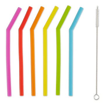 Silicone Straw Set Of 6