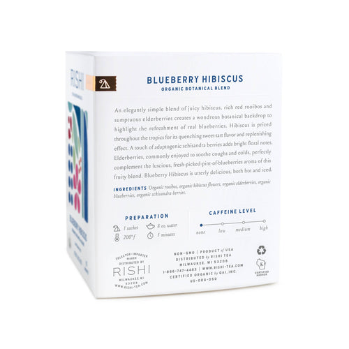 Blueberry Hibiscus Organic Herbal Tea Sachets