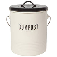 Steel Compost Bin -Vintage ivory