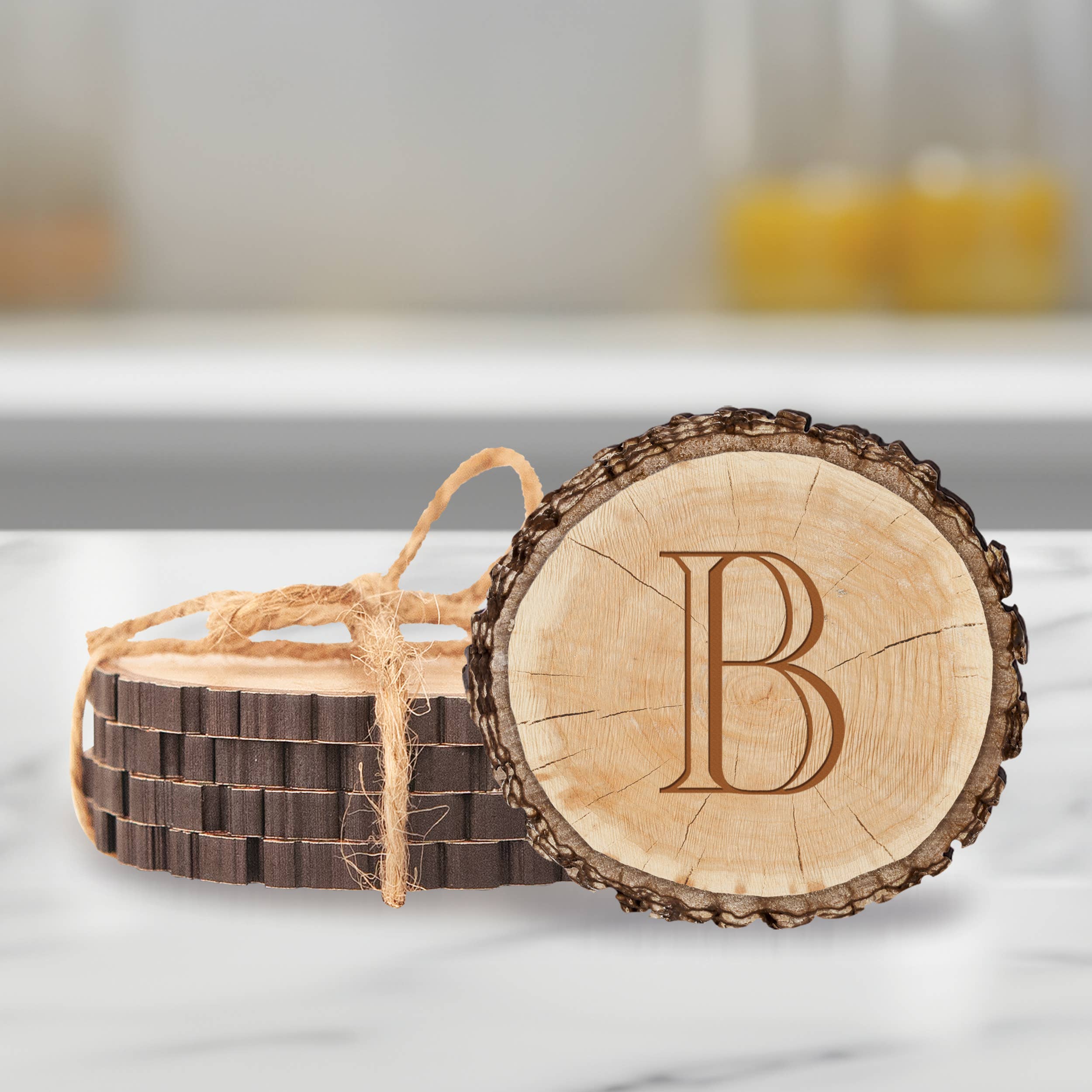 Woodgrain Coaster - Laser Engravable