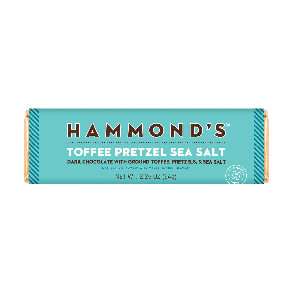 Toffee Pretzel Sea Salt Dark Chocolate Bar - 2.25oz | Hammond's Candies