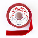 1 Inch Red Flocked Ribbon | Hester & Cook