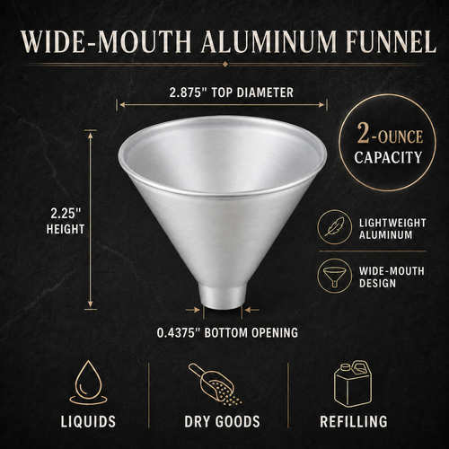 Aluminum Funnel, 2 oz |  HIC Kitchen