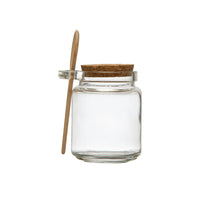 12 oz. Glass Jar with Cork Lid & Wood Spoon