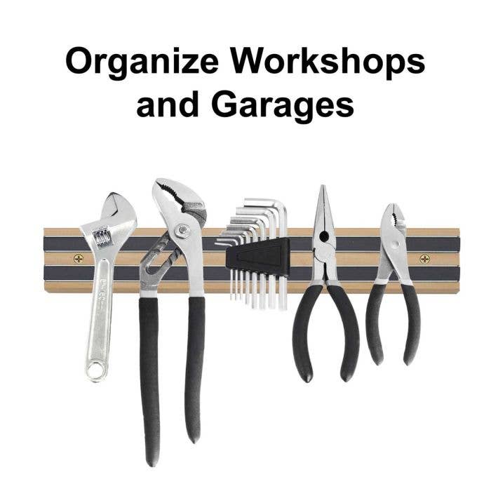 Magnetic Knife And Tool Storage Bar, Wood HIC Kitchen