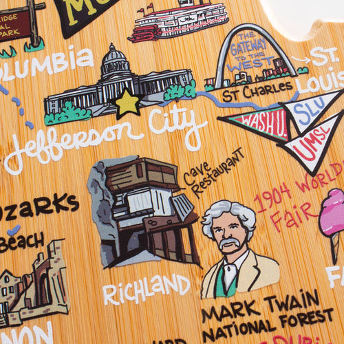 Missouri Cutting Board with Artwork by Fish Kiss™