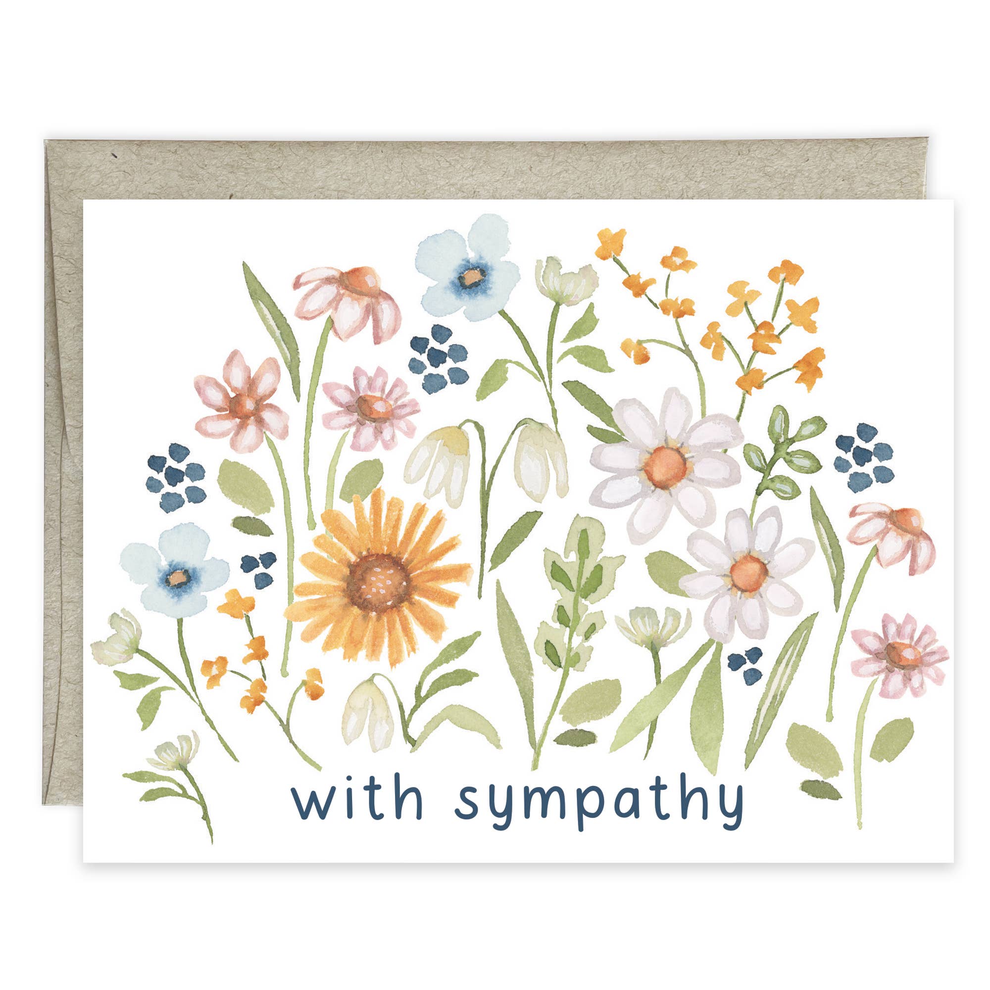 Sympathy Greeting Card - Comforting Stems
