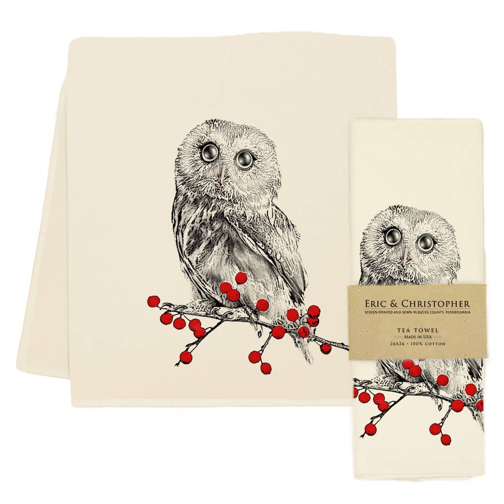 Winter Owl Tea Towel | Eric + Christopher