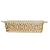2-1/2 Cup Hand-Stamped Stoneware Baker