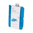 Host Freeze ice cube tray packaging with blue accents on a white background
