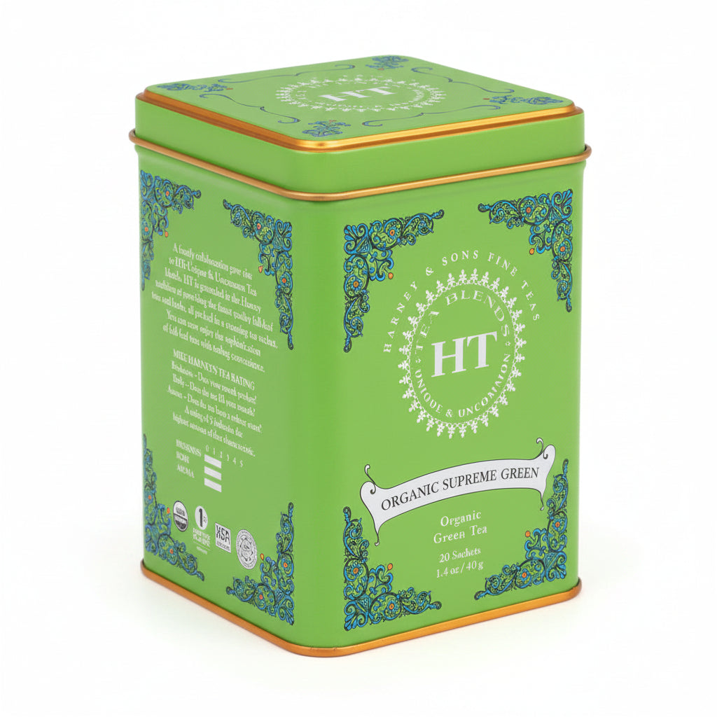 Organic Supreme Green, Tin of 20 Sachets | Harney & Sons