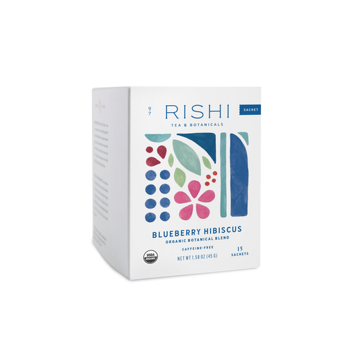 Blueberry Hibiscus Organic Herbal Tea Sachets