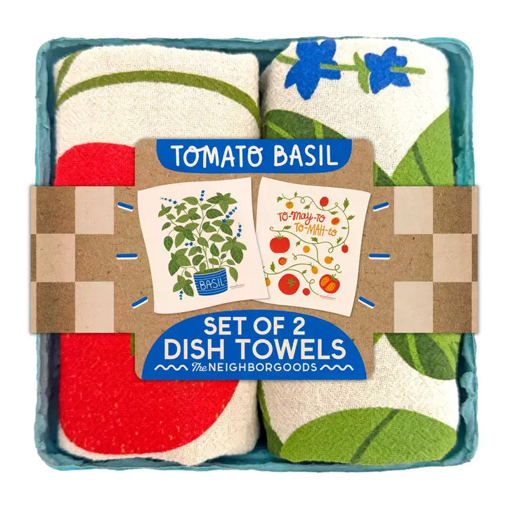 Tomato Basil - Tea Towel Set of 2