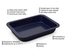 Zyliss Nonstick Oven Tray - Cake and Brownie Pan 14 inch