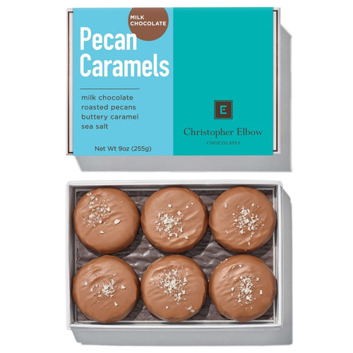 6 Piece Milk Pecan Caramel Box | Christopher Elbow