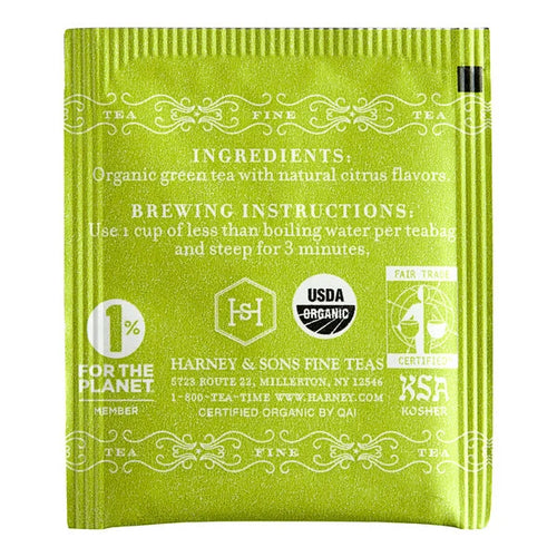 Organic Citron Green Single Tea Bag