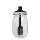 Jarware Silicone Black Basting Brush Lid For Regular Mouth