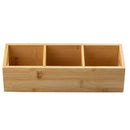Wooden compartmentalized box on a white background