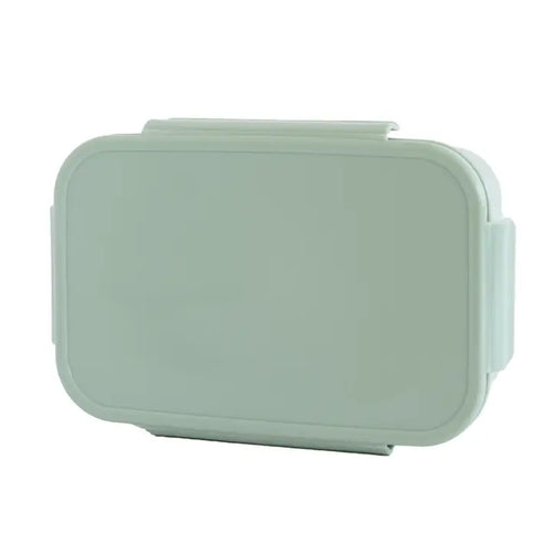 A green 3 Sprouts Bento Box with lid.