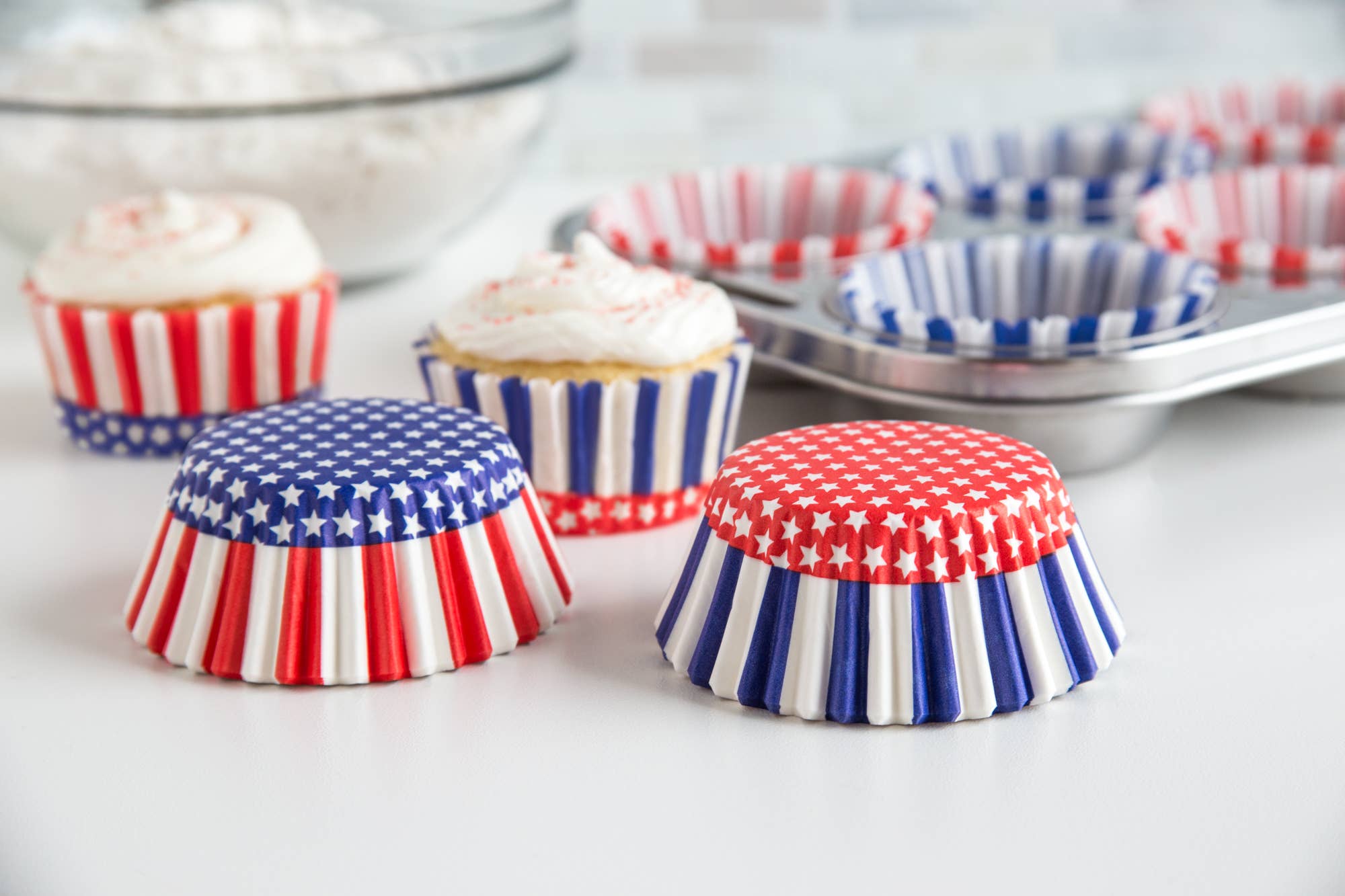 Fox Run Patriotic Bake Cups, 50 Count