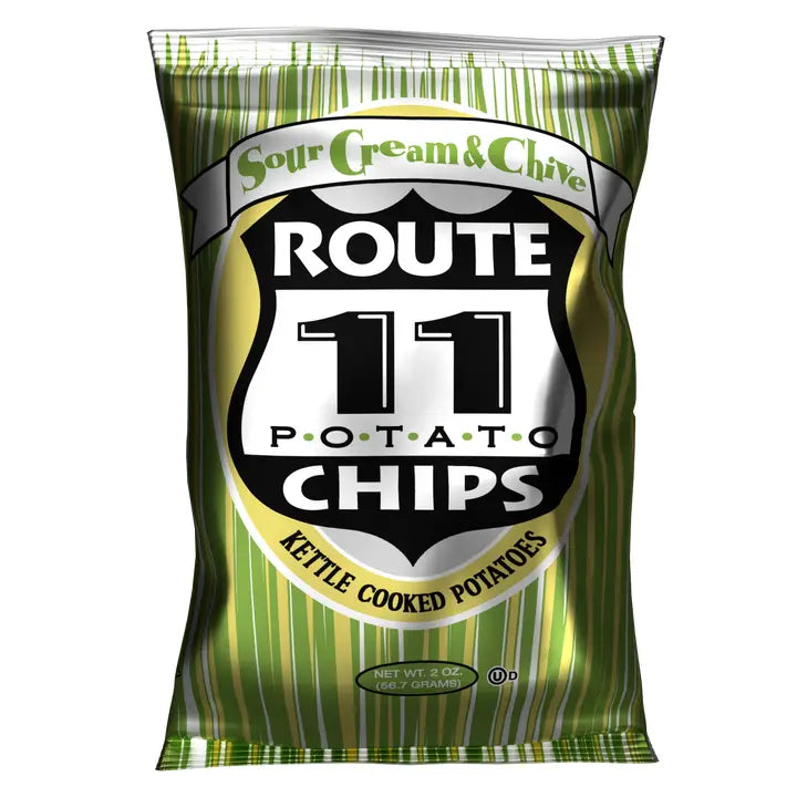 Sour Cream & Chive Potato Chips (2oz) | Route 11