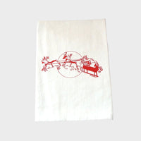 'Santa's Sleigh Tea Towel
