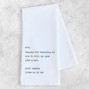 Mom’s Legacy - Organic Cotton Tea Towel - Mother's Day