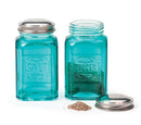 Retro Glass S&P Set - Turquoise