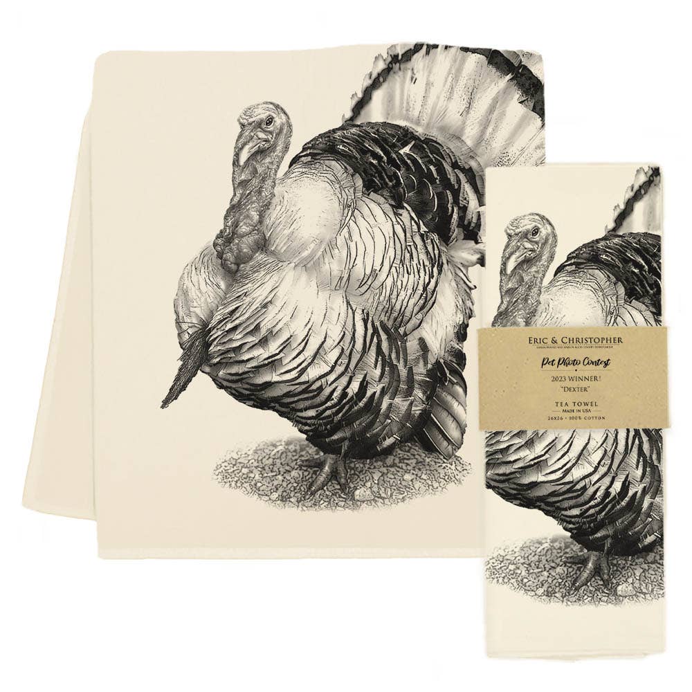 Turkey Tea Towel - "Dexter" | Eric + Christopher