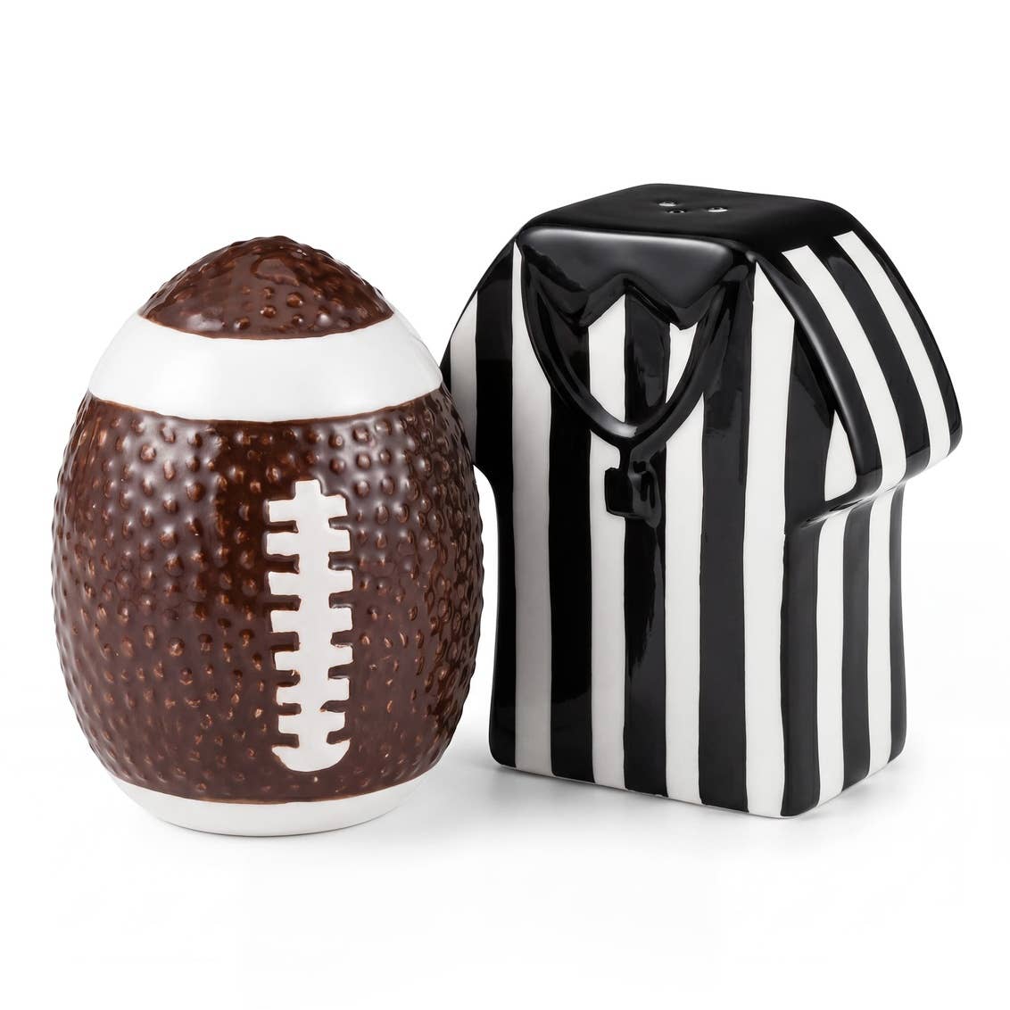 Football Referee Ceramic Salt & Pepper Shakers
