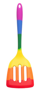 Rainbow Non-Stick Silicone Slotted Turner 12"
