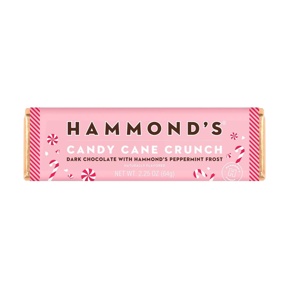 Dark Chocolate Candy Cane Crunch - 2.25 oz | Hammond's Candies