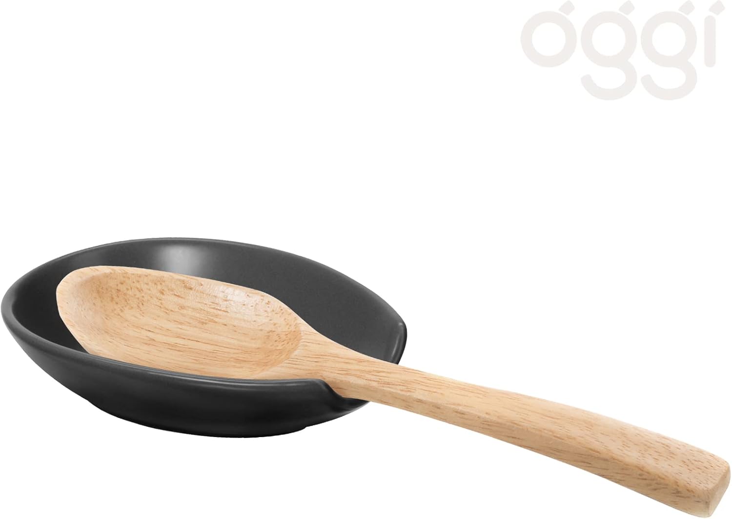 OGGI Ceramic Spoon Rest-Black