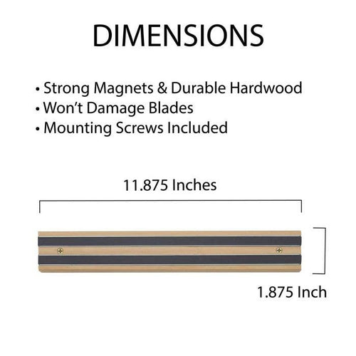 Magnetic Knife And Tool Storage Bar, Wood HIC Kitchen